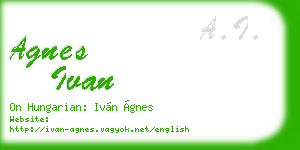 agnes ivan business card